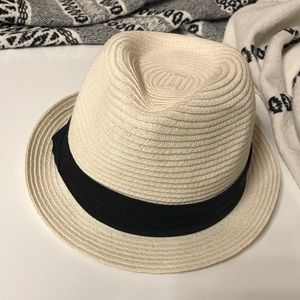 Ivory & black Fedora